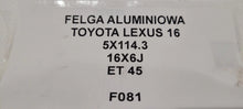 Load image into Gallery viewer, 1x Alufelge 16 Zoll 6.0" 5x114.3 45ET Lexus Rim Wheel FEL5996996579es