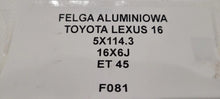 Laden Sie das Bild in den Galerie-Viewer, 1x Alufelge 16 Zoll 6.0" 5x114.3 45ET Lexus Rim Wheel FEL5996996579es