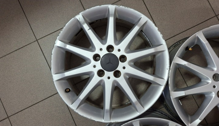 4x Alufelge 17 Zoll 7.0" 5x112 49ET Glanz Silber A1694010702 Mercedes-Benz W245 FEL3660849367gl