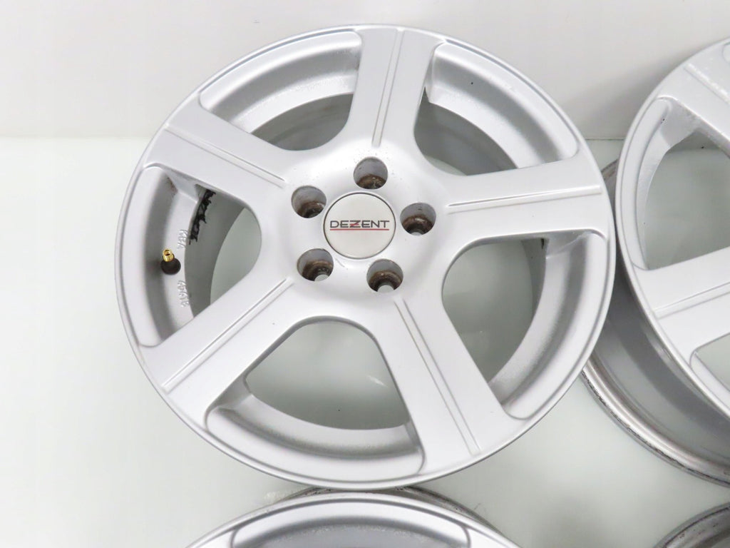 4x Alufelge 15 Zoll 6.5" 5x100 40ET Silber KBA45418 Seat Leon Golf IV Polo FEL9321970990yy