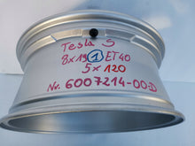 Load image into Gallery viewer, 1x Alufelge 19 Zoll 8.0" 5x120 40ET Glanz Silber 6007214-00-D Tesla S Rim Wheel FEL9426157081uz