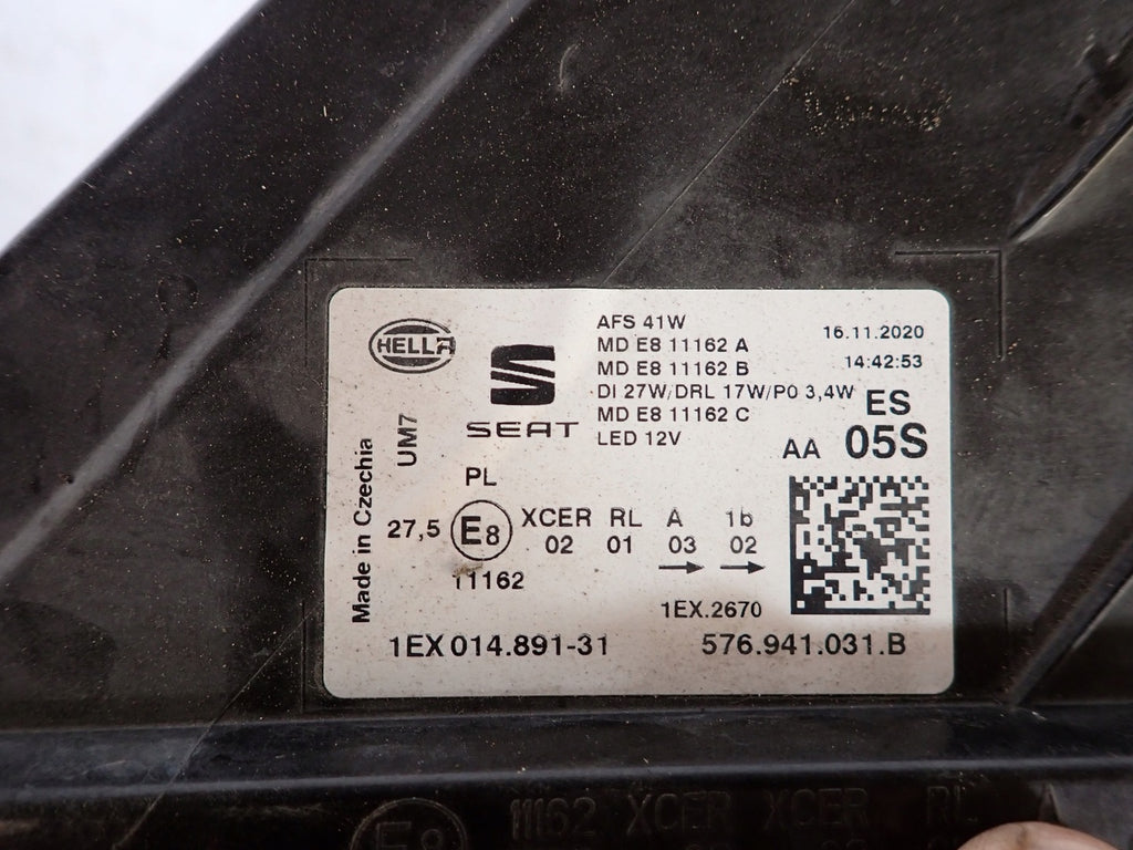 Frontscheinwerfer Seat Ateca 576941031B Full LED Links Scheinwerfer Headlight