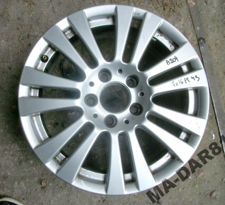 1x Alufelge 16 Zoll 7.0" 5x112 43ET Glanz Silber A2044017102 Mercedes-Benz W204 FEL6000597057yo