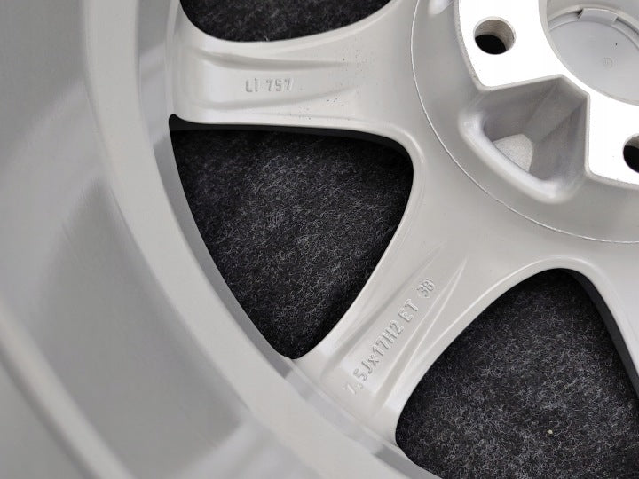 1x Alufelge 17 Zoll 7.5" 5x120 38ET Glanz Silber Rim Wheel FEL3600529138qr