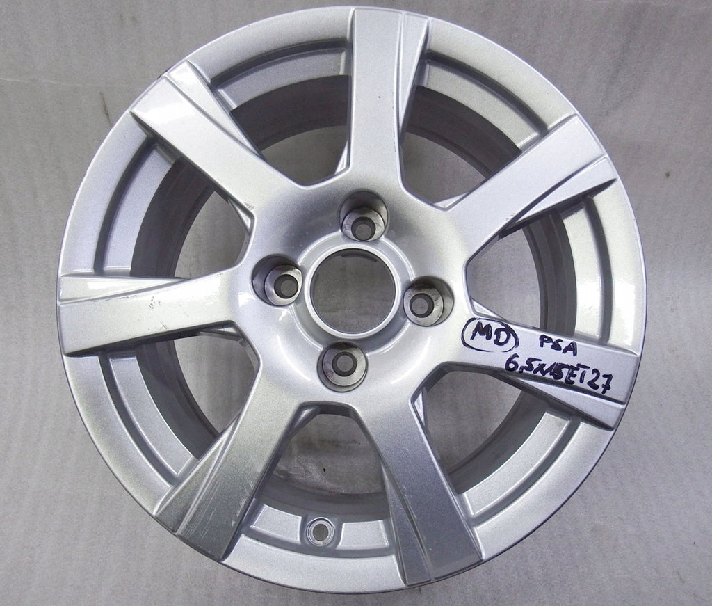 1x Alufelge 15 Zoll 6.5" 4x108 27ET Glanz Silber TW651527 Citroën 307 Rim Wheel FEL2910986335mu