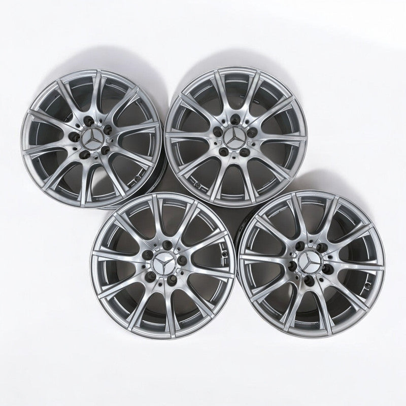 4x Alufelge 16 Zoll 6.5" 5x112 38ET Glanz Silber A2054012400 Mercedes-Benz W205