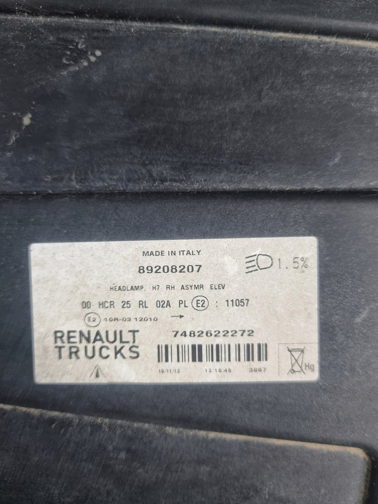Frontscheinwerfer Renault 7482622272 89208207 Rechts Scheinwerfer Headlight