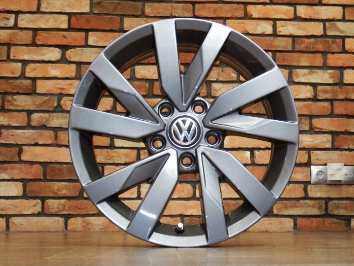 4x Alufelge 16 Zoll 6.5" 5x112 41ET Glanz Grau VW Passat Rim Wheel FEL2341384431gd