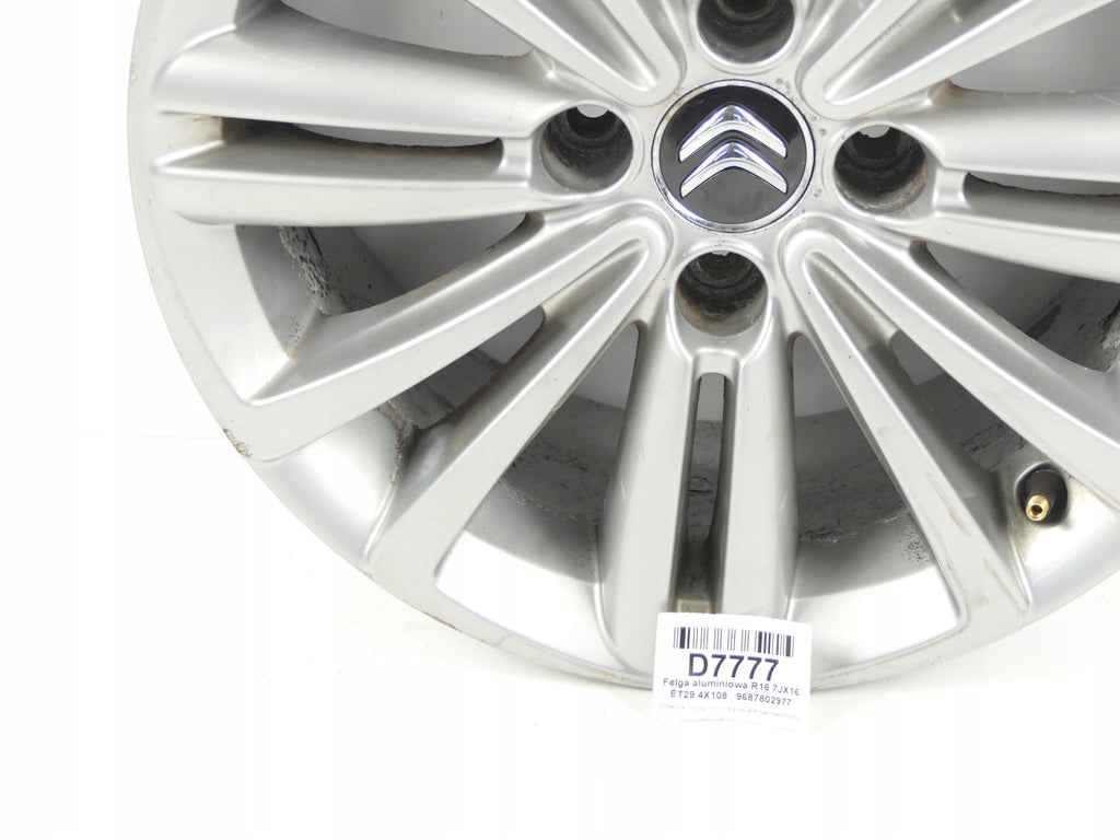 1x Alufelge 16 Zoll 7.0" 4x108 9687802977 Citroën C4 II Hatchback I Rim Wheel FEL3619360523yr