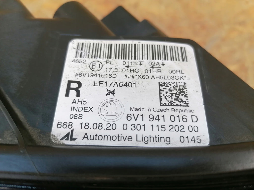 Frontscheinwerfer Skoda Fabia III 6V1941016D LED Rechts Scheinwerfer Headlight SCH1938029726ry