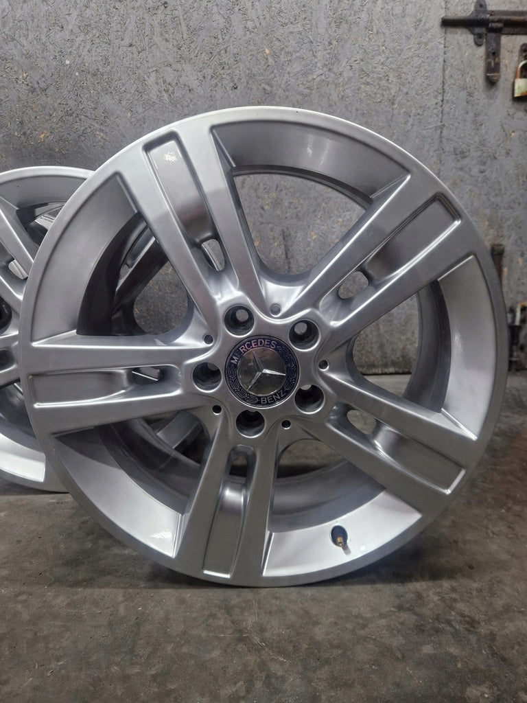 4x Alufelge 18 Zoll 8.0" 5x112 60ET Glanz Silber A1644015702 Mercedes-Benz