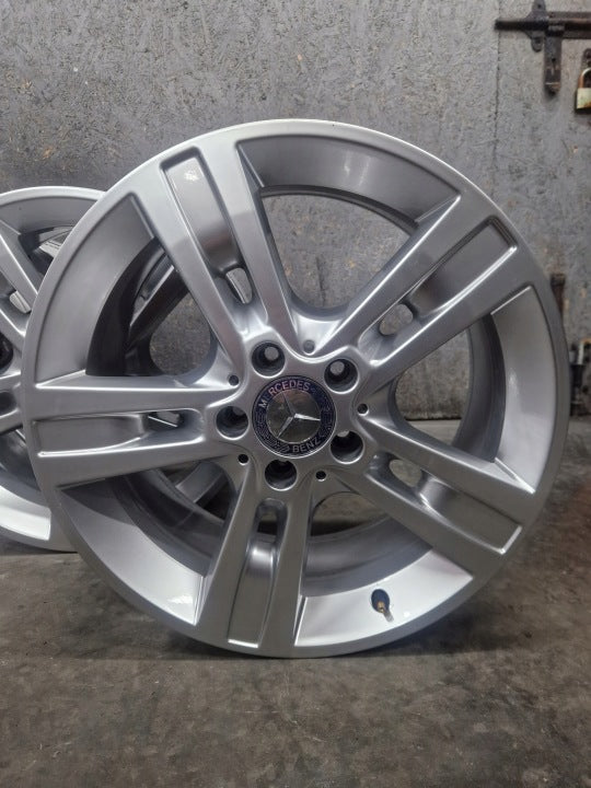 4x Alufelge 18 Zoll 8.0" 5x112 60ET Glanz Silber A1644015702 Mercedes-Benz FEL8959587341ef