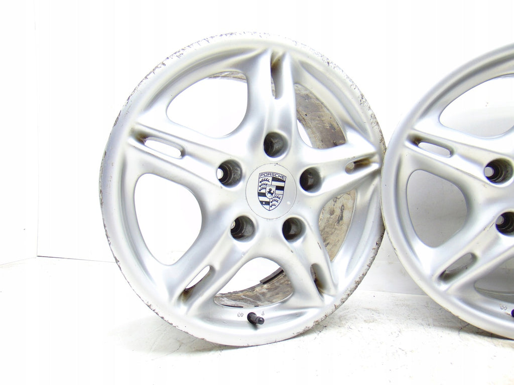 1x Alufelge 16 Zoll 7.0" 5x130 40ET Glanz Silber 99636211400 Porsche Boxster