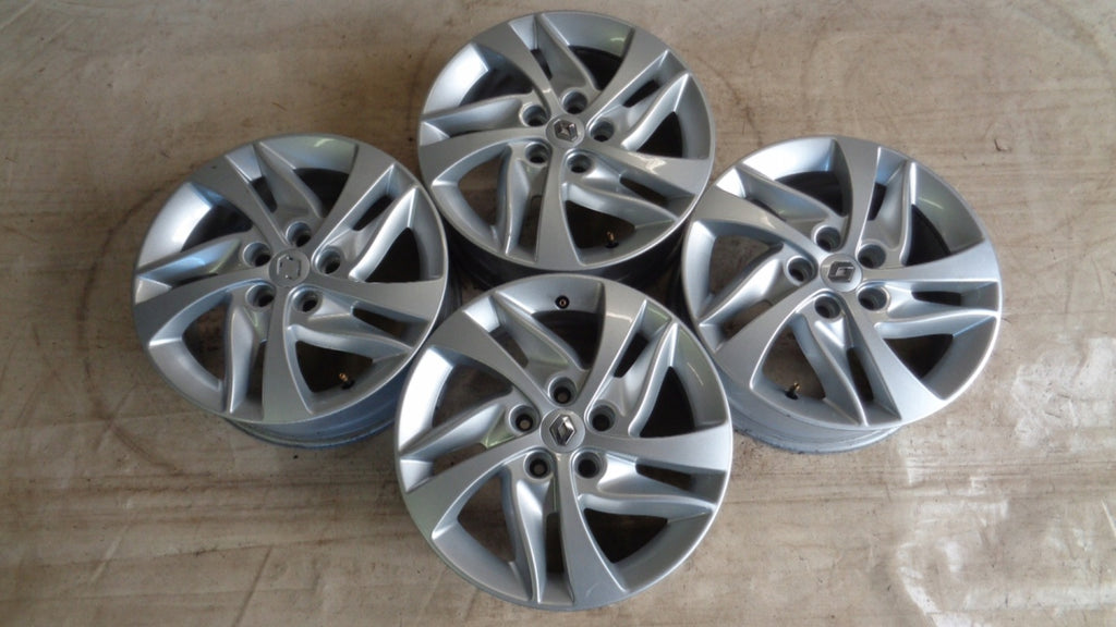 4x Alufelge 16 Zoll 6.0" 5x114.3 44ET Glanz Silber 403001458R Renault Rim Wheel FEL5303346834km