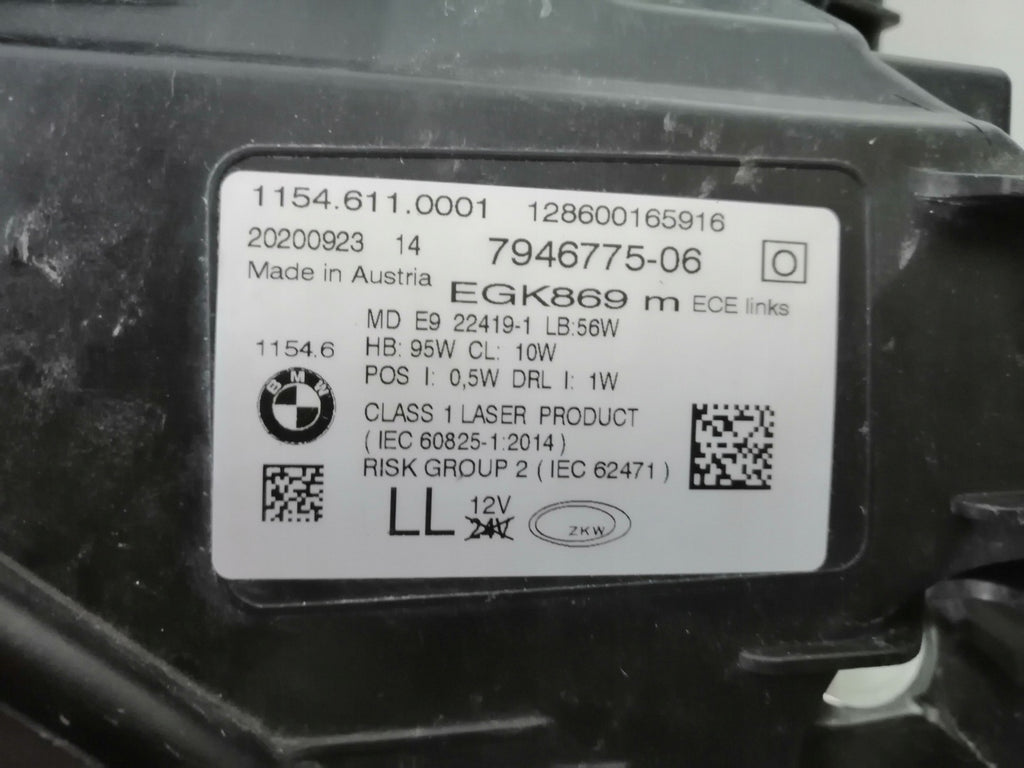 Frontscheinwerfer BMW 7 G11 G12 7946775-06 Laser Links Scheinwerfer Headlight SCH8904844053us