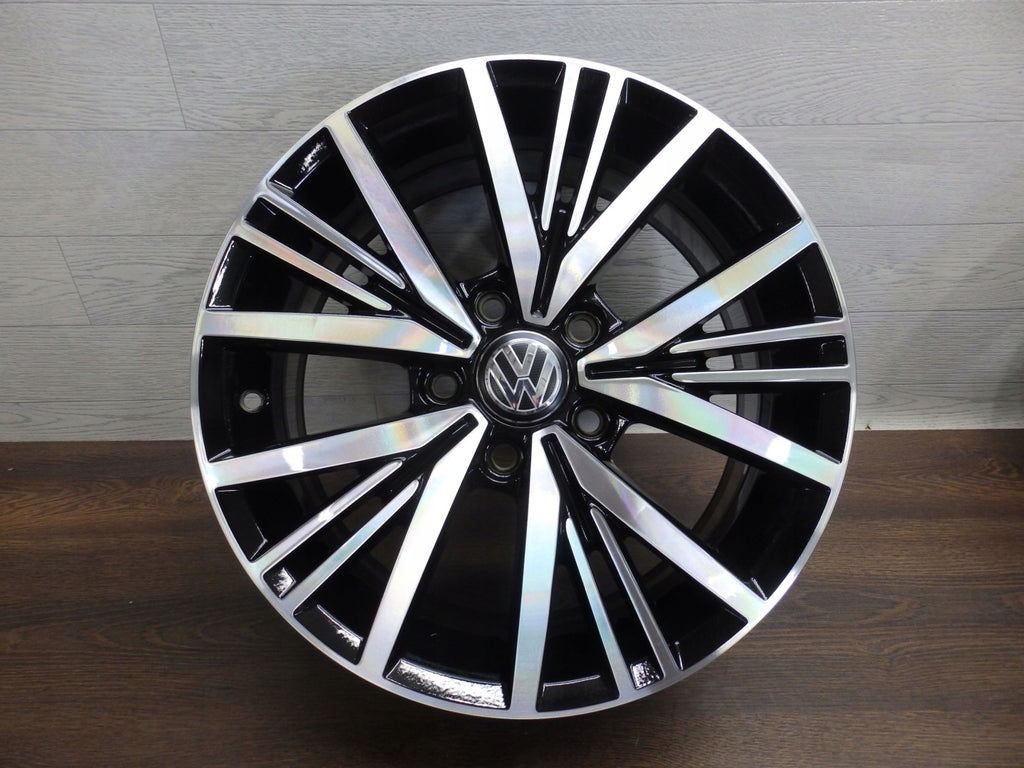 4x Alufelge 16 Zoll 6.5" 5x112 46ET Glanz Schwarz 5G0601025 VW Golf Vii FEL9459933133fo