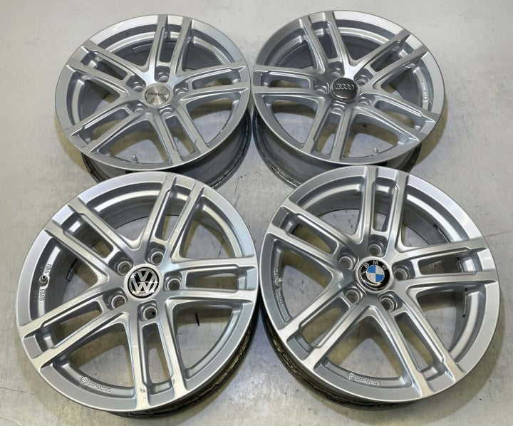 4x Alufelge 16 Zoll 6.5" 5x112 22ET Silber Rim Wheel FEL9794926881wj