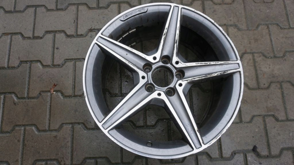 1x Alufelge 18 Zoll 8.5" 5x112 49ET Glanz Schwarz A2054010800 Mercedes-Benz W205