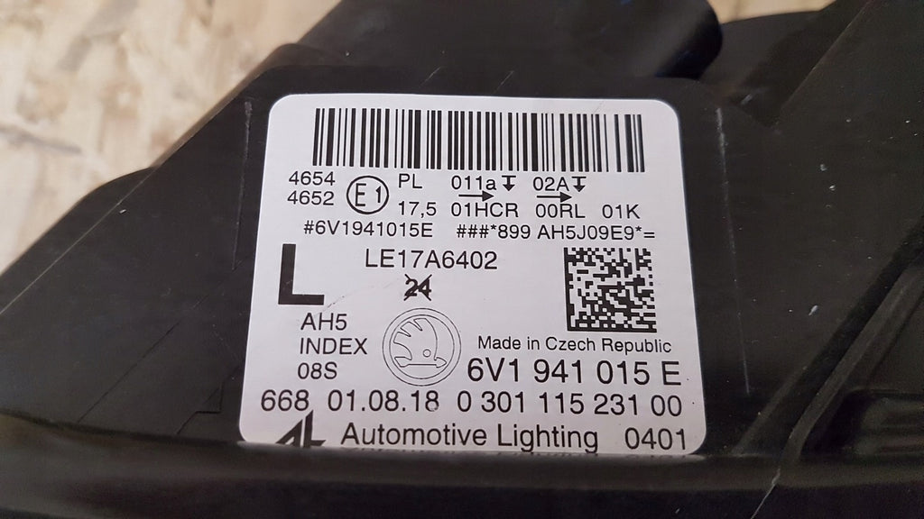 Frontscheinwerfer Skoda Fabia III 6V1941015E Full LED Links Headlight