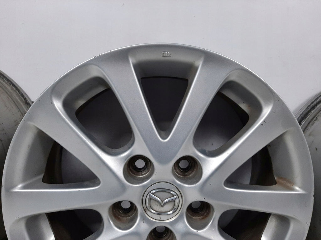 4x Alufelge 16 Zoll 6.5" 5x114.3 52 5ET Glanz Silber 9965886560 Mazda Rim Wheel FEL2888671206cm