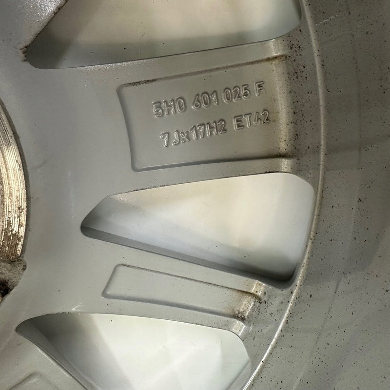 1x Alufelge 17 Zoll 7.0" 5x112 42ET Glanz Silber 5H0601025 Vw Rim Wheel FEL3237117860bj