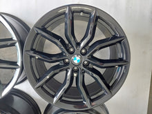 Laden Sie das Bild in den Galerie-Viewer, 4x Alufelge 19 Zoll 9.0" 5x112 38ET Glanz Schwarz 6880685 BMW X5 G05 G06 FEL9785873968ei