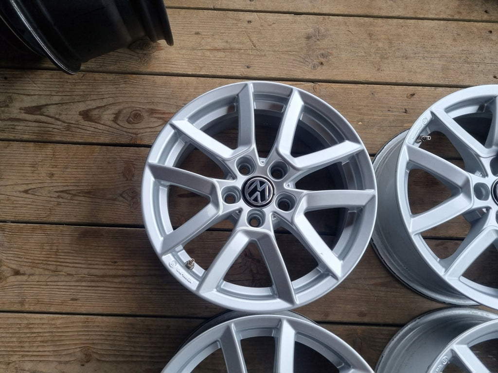 4x Alufelge 16 Zoll 6.5" 5x112 33ET Glanz Silber 124R-000526 Audi Q3 Alhambra FEL2433226798rx