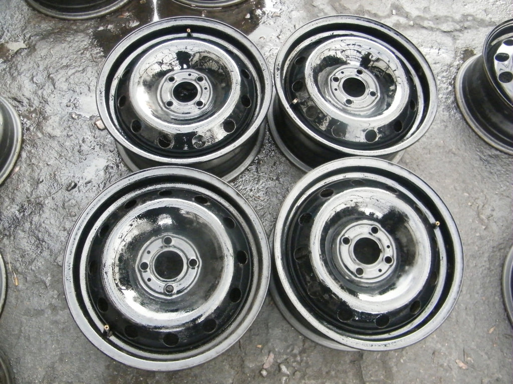 4x Alufelge 15 Zoll 6.0" 4x100 50ET Schwarz Dacia Sandero I Z Logan Rim Wheel FEL2139712693yj