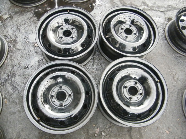 4x Alufelge 15 Zoll 6.0" 4x100 50ET Schwarz Dacia Sandero I Z Logan Rim Wheel FEL2139712693yj