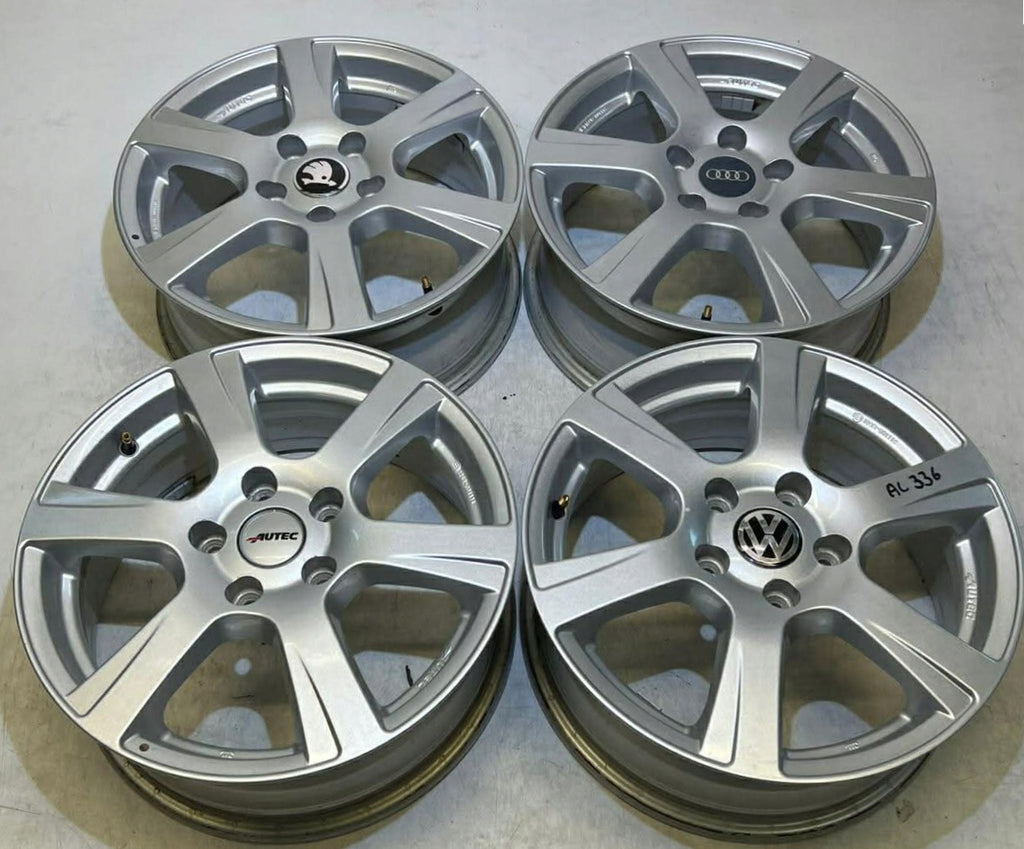 4x Alufelge 16 Zoll 6.5" 5x112 46ET Glanz Silber Rim Wheel FEL4122994280dj