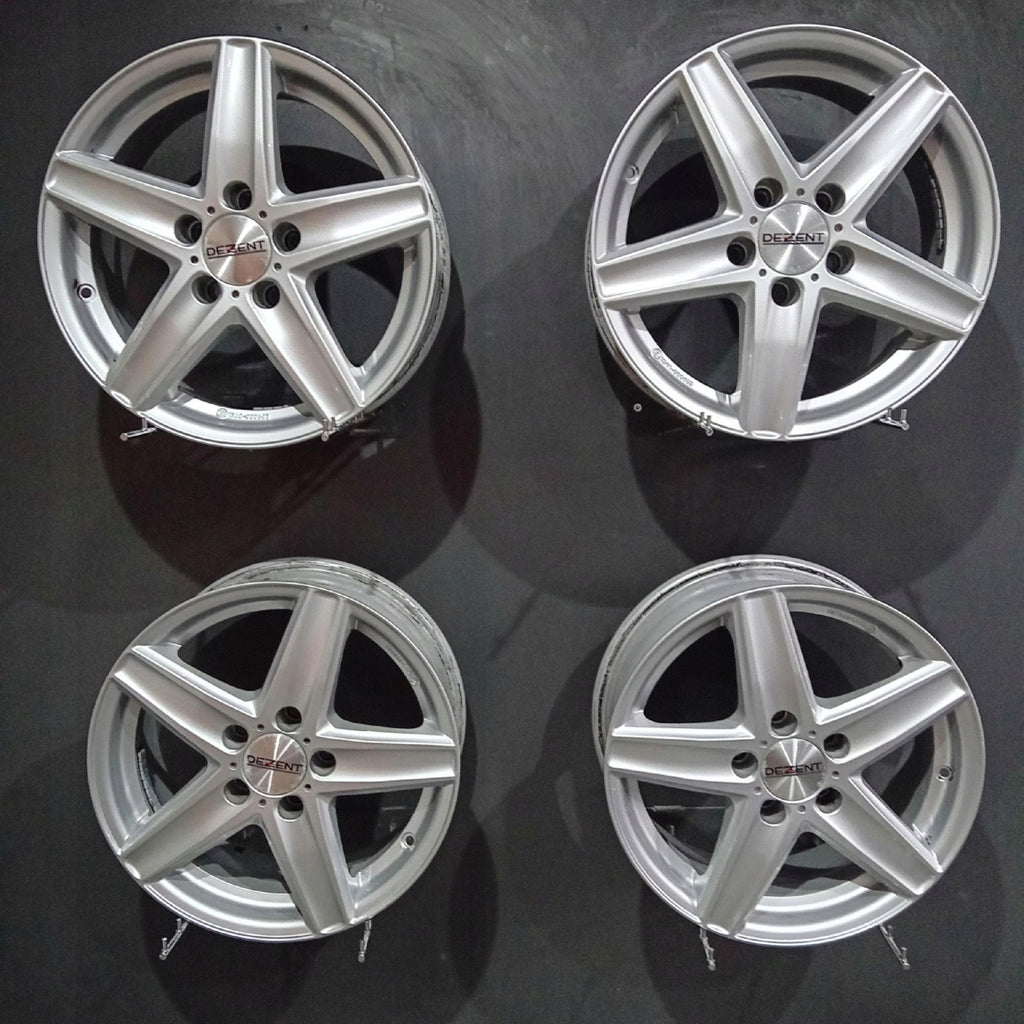 4x Alufelge 16 Zoll 6.5" 5x112 38ET Glanz Silber Audi Superb III Octavia I FEL5547207294px