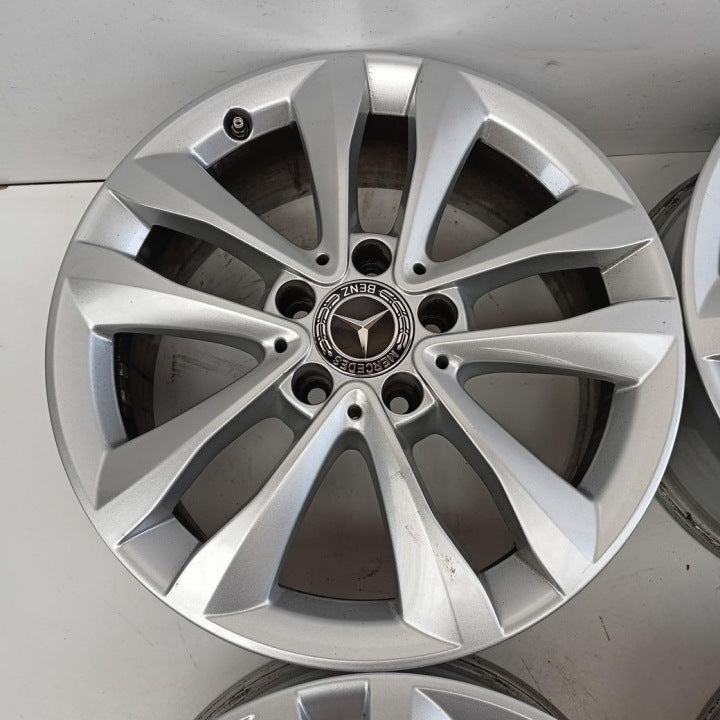 4x Alufelge 17 Zoll 7.0" 5x112 48ET Glanz Silber A2054018000 Mercedes-Benz W205 FEL8308701730nu