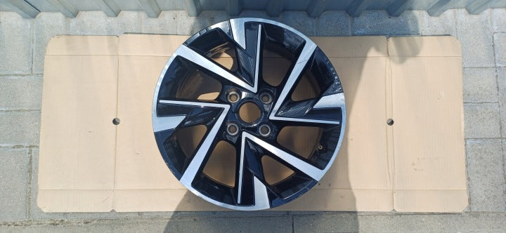 1x Alufelge 16 Zoll 6.5" 4x108 38ET Glanz Schwarz 9847228980- Opel Rim Wheel FEL8110025240nw