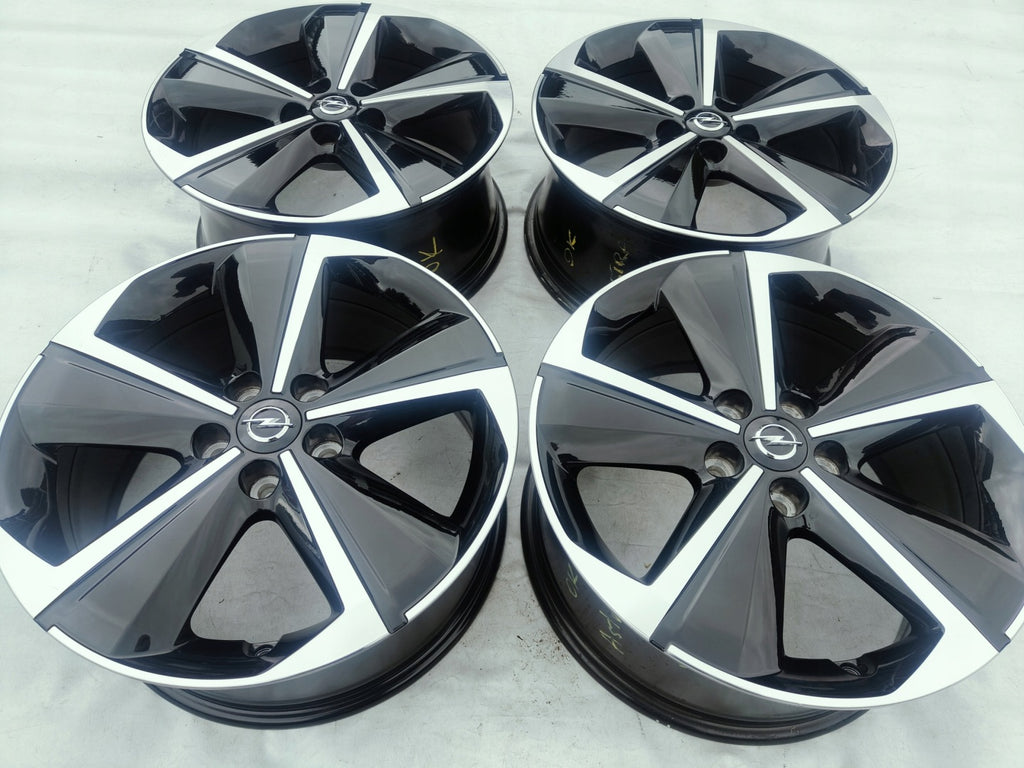 4x Alufelge 17 Zoll 7.5" 5x108 44ET Glanz Schwarz 9847065380 Opel Astra L FEL8590607197dq