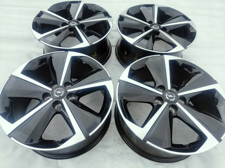 4x Alufelge 17 Zoll 7.5" 5x108 44ET Glanz Schwarz 9847065380 Opel Astra L FEL8590607197dq