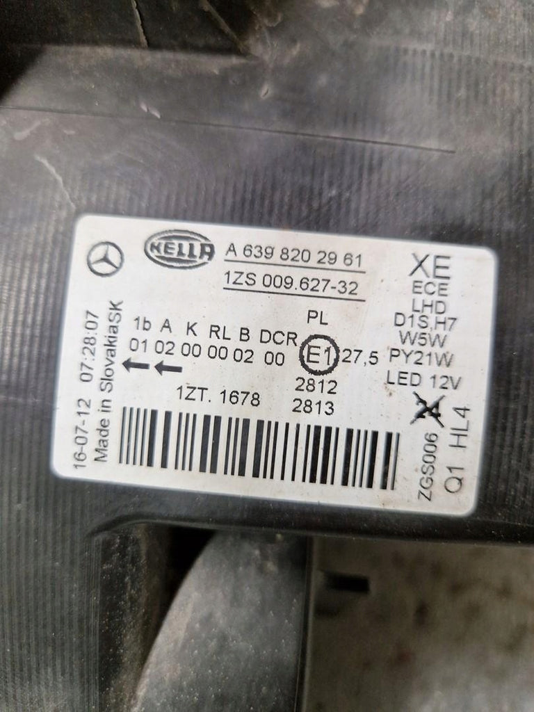 Frontscheinwerfer Mercedes-Benz Vito W639 A6398202961 Xenon Rechts Headlight SCH3088606050wq
