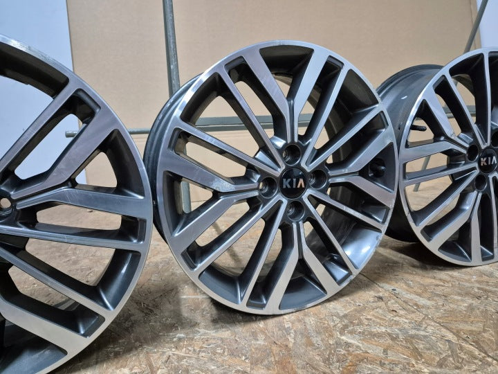 4x Alufelge 17 Zoll 6.5" 4x100 52910-H8600 Kia Rio IV Stonic Rim Wheel FEL5145625803ry