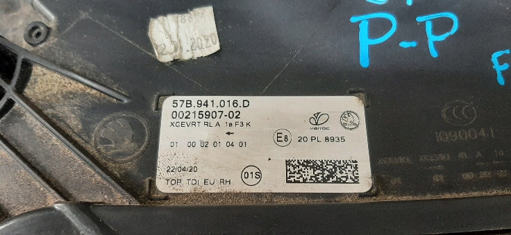 Frontscheinwerfer Skoda Karoq 57B941016D Full LED Rechts Scheinwerfer Headlight SCH8353912318nq