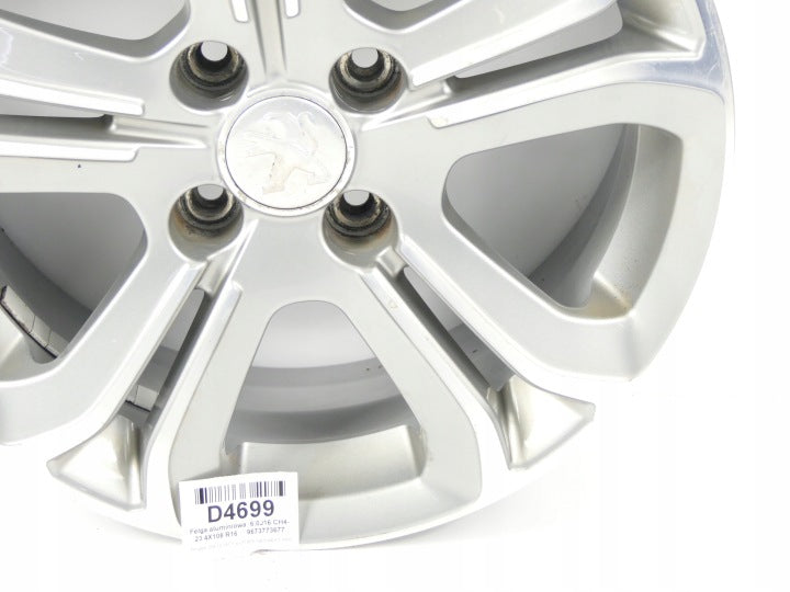 1x Alufelge 16 Zoll 6.0" 4x108 23ET Rot 9673773677 Peugeot 208 I Rim Wheel FEL8515766728hf