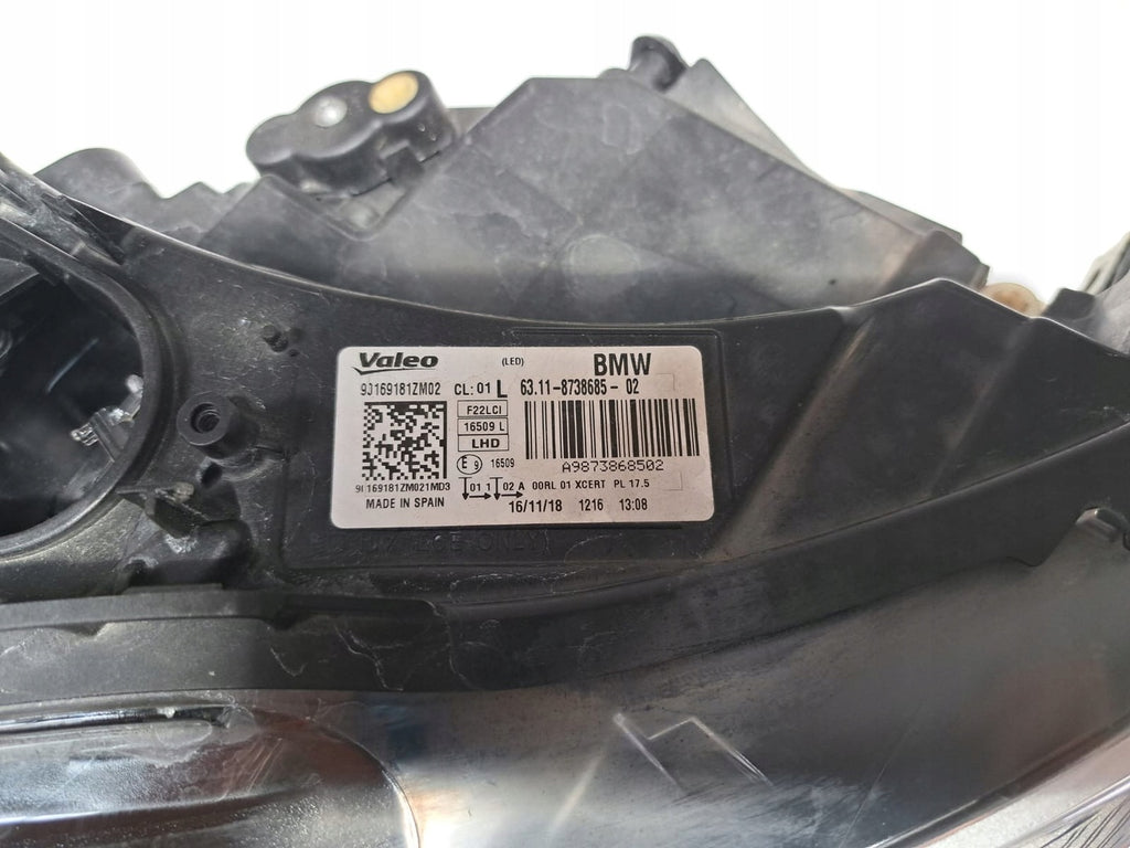 Frontscheinwerfer BMW 2 F22 F87 F23 8738685 Links Scheinwerfer Headlight SCH9880652117jl