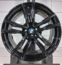 Load image into Gallery viewer, 1x Alufelge 19 Zoll 9.0" 5x112 32ET Glanz Schwarz 8091763 BMW Rim Wheel FEL8588140240sd