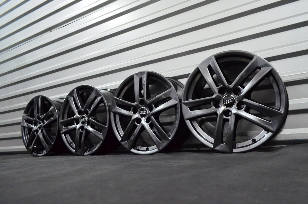4x Alufelge 17 Zoll 7.0" 5x112 42ET Schwarz Audi B6 B7 Rim Wheel FEL3161850127mx