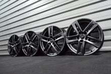 Laden Sie das Bild in den Galerie-Viewer, 4x Alufelge 17 Zoll 7.0" 5x112 42ET Schwarz Audi B6 B7 Rim Wheel FEL3161850127mx