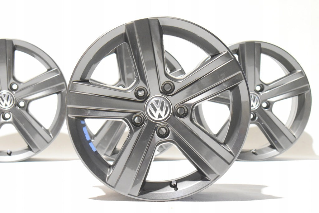 4x Alufelge 16 Zoll 6.5" 5x112 46ET Glanz Grau 5G0601025BP VW Touran Jetta FEL6423420275at