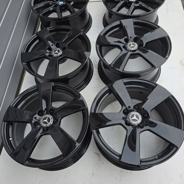 4x Alufelge 18 Zoll 8.5" 5x112 48ET Glanz Schwarz A2124011402 Mercedes-Benz W212 FEL8032378297yq