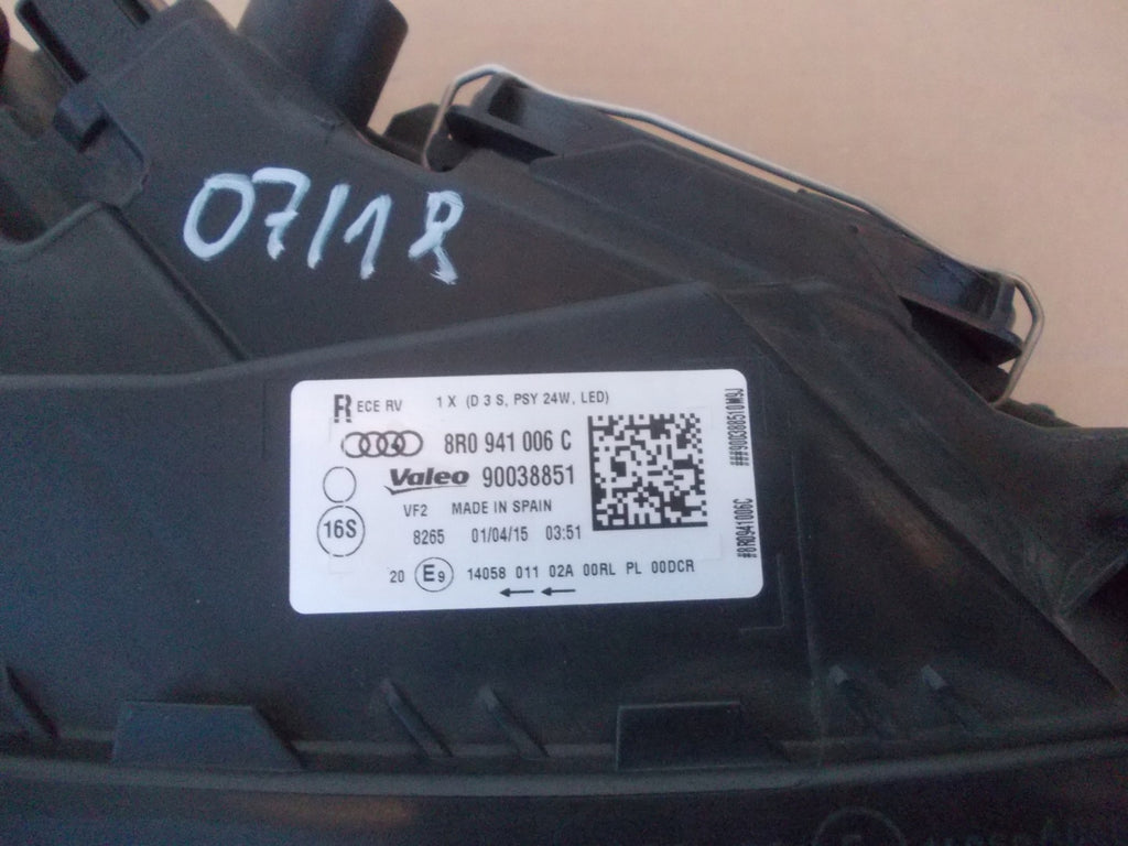 Frontscheinwerfer Audi Q5 8R0941006C Xenon Rechts Scheinwerfer Headlight SCH3071868095zz