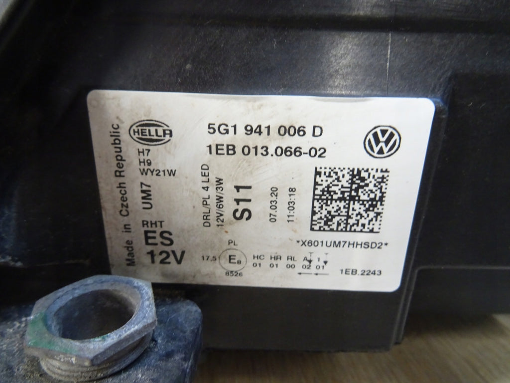 Frontscheinwerfer VW Golf VII 5G1941006D Xenon Rechts Scheinwerfer Headlight SCH4778669008hv