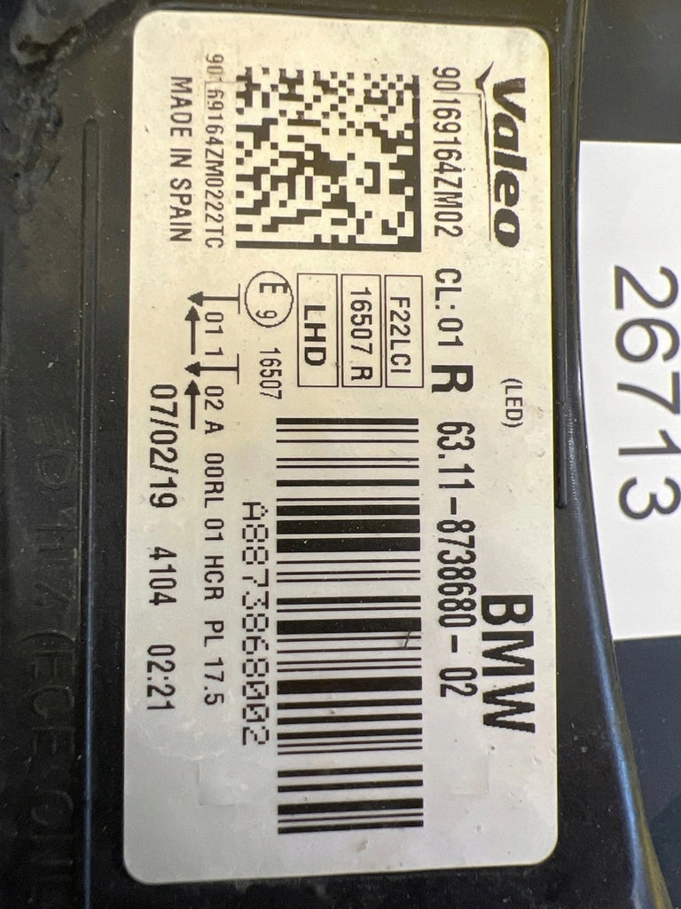 Frontscheinwerfer BMW 2 F22 F23 8738680-02 LED Rechts Scheinwerfer Headlight SCH6931796440si