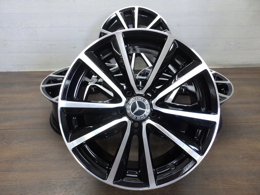 4x Alufelge 18 Zoll 7.5" 5x112 52ET Glanz Schwarz A2464011602 Mercedes-Benz FEL6030699603lh