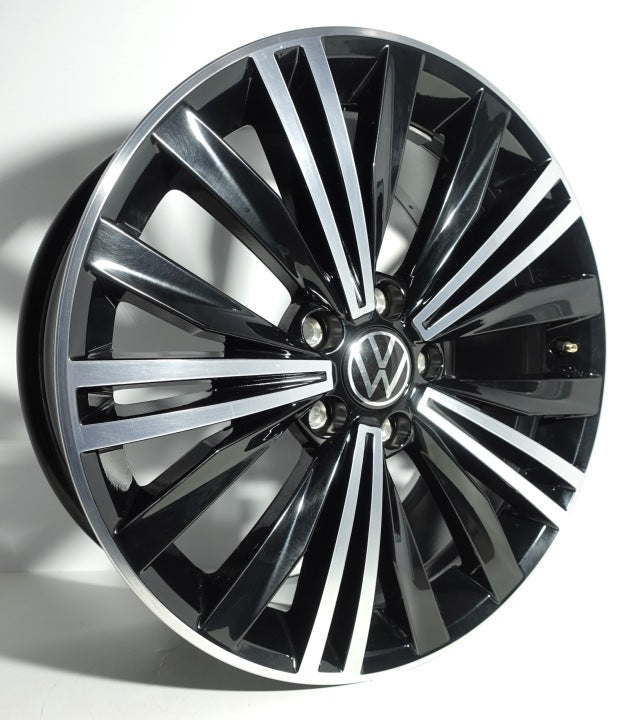 4x Alufelge 18 Zoll 7.0" 5x112 43ET Glanz Schwarz 5NA601025 VW Tiguan Rim Wheel FEL6331976429qy